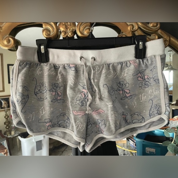 Disney Other - Disney Cinderella Mouse Pattered Gus and Jack Drawstring PJ shorts